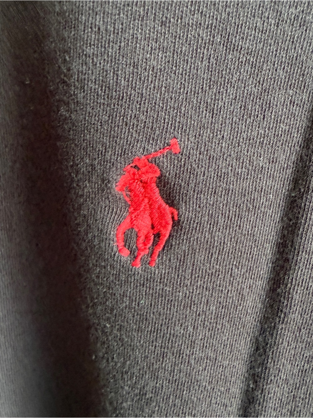 Polo Ralph Lauren Short Sleeve Polo Shirt Mens Black Large Red Pony - Picture 5 of 7